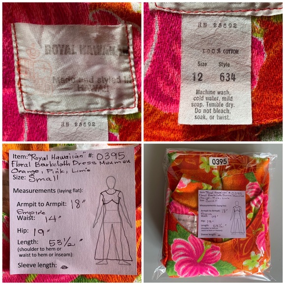 🌺”Royal Hawaiian” Vintage Maxi-Dress Muumuu Small - Picture 5 of 8